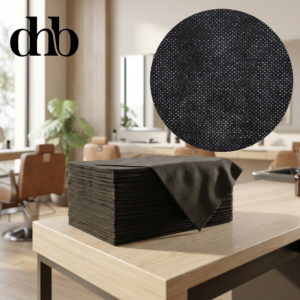 DHB 70x50 Black PREMIUM PERFORATED Disposable towels 45 gsm