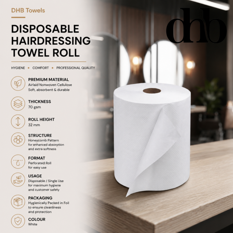 DHB 320 BIO-ECO AIRLAID EXTRA EMBOSSED Disposable towels ROLL 70 gsm